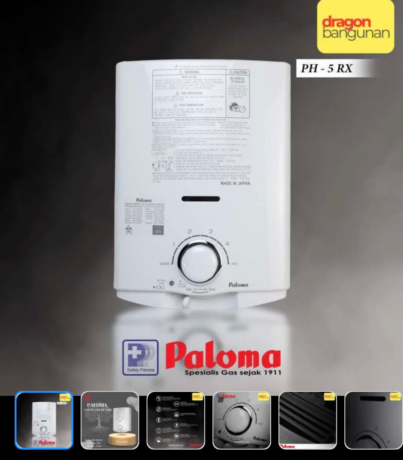 Water Heater Gas Paloma PH-5RX Natural Gas made in Japan